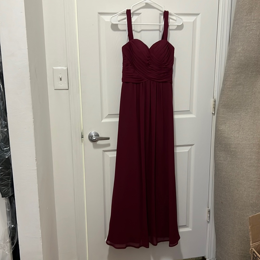 Azazie princess dress with drop/removable sleeves and lace up back